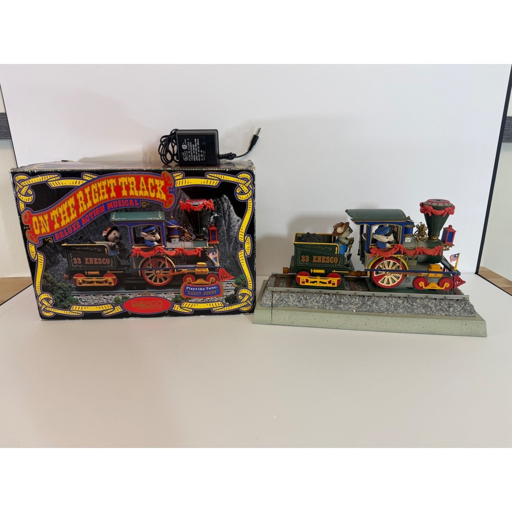 Enesco 91 On The Right Track Deluxe Action Musical Train Casey Jones *READ